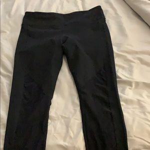 Black mesh fabletic leggings